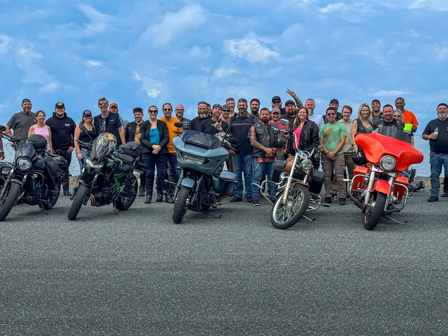 Iron Vanguard Riding Club members and their motorcycles at Day on the Bay 2025 in Maryland